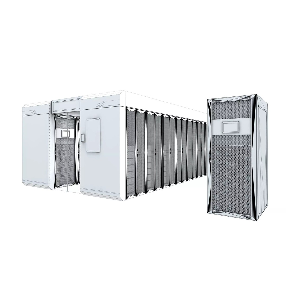 Server 3D Model – High Poly Rack-Mounted Cooling System, FBX & OBJ - View 8