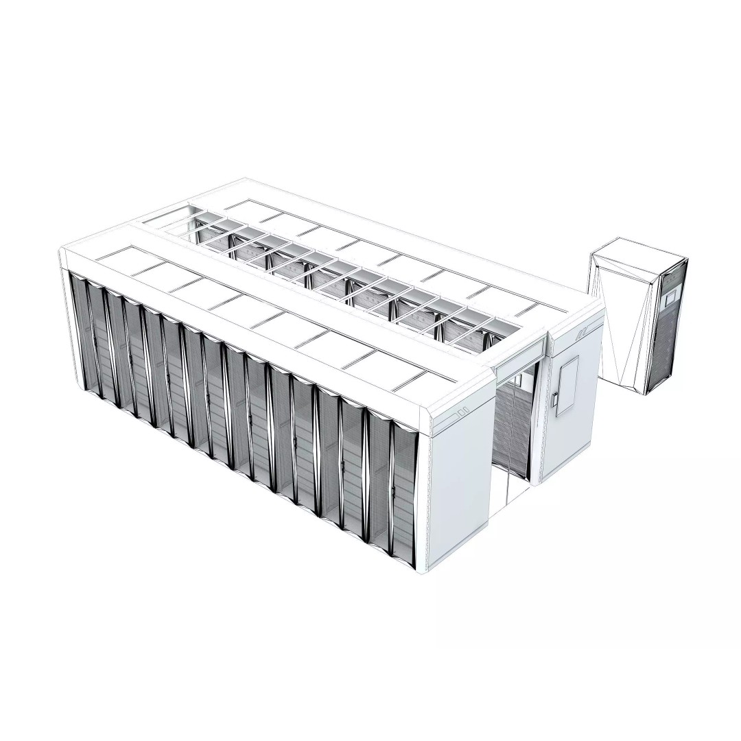 Server 3D Model – High Poly Rack-Mounted Cooling System, FBX & OBJ - View 9
