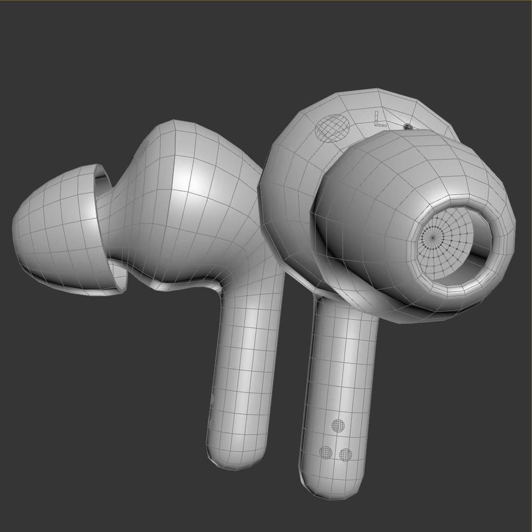 FN7 Earbuds 3D Model – Realistic Wireless Headphones, PBR, FBX