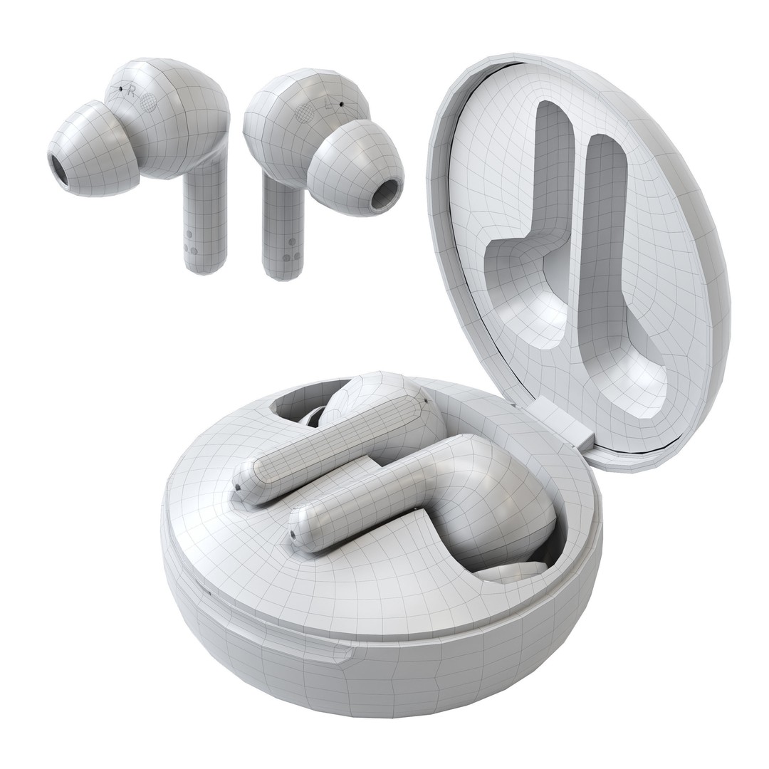 FN7 Earbuds 3D Model – Realistic Wireless Headphones, PBR, FBX - View 9