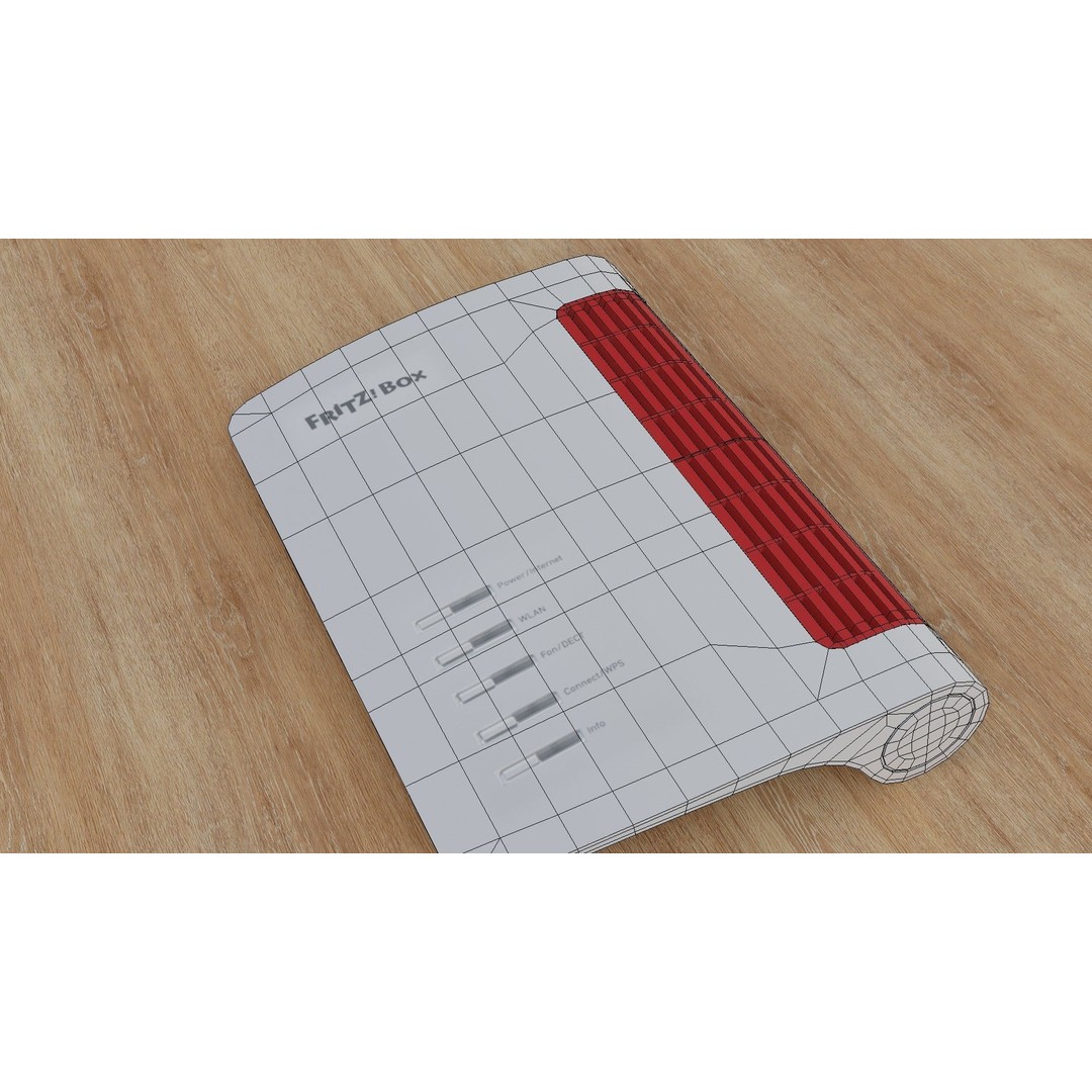 Fritz!Box 4050 Modem 3D Model – Low Poly PBR Game Asset, FBX - View 21