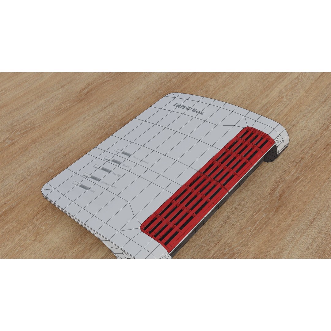 Fritz!Box 4050 Modem 3D Model – Low Poly PBR Game Asset, FBX - View 22