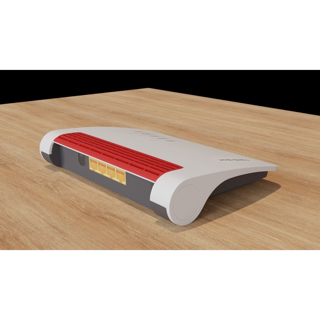 Fritz!Box 4050 Modem 3D Model – Low Poly PBR Game Asset, FBX - View 6