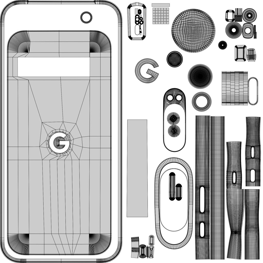 Google Pixel 10 Pro Jade 3D Model – High Poly PBR Phone Asset, FBX & OBJ