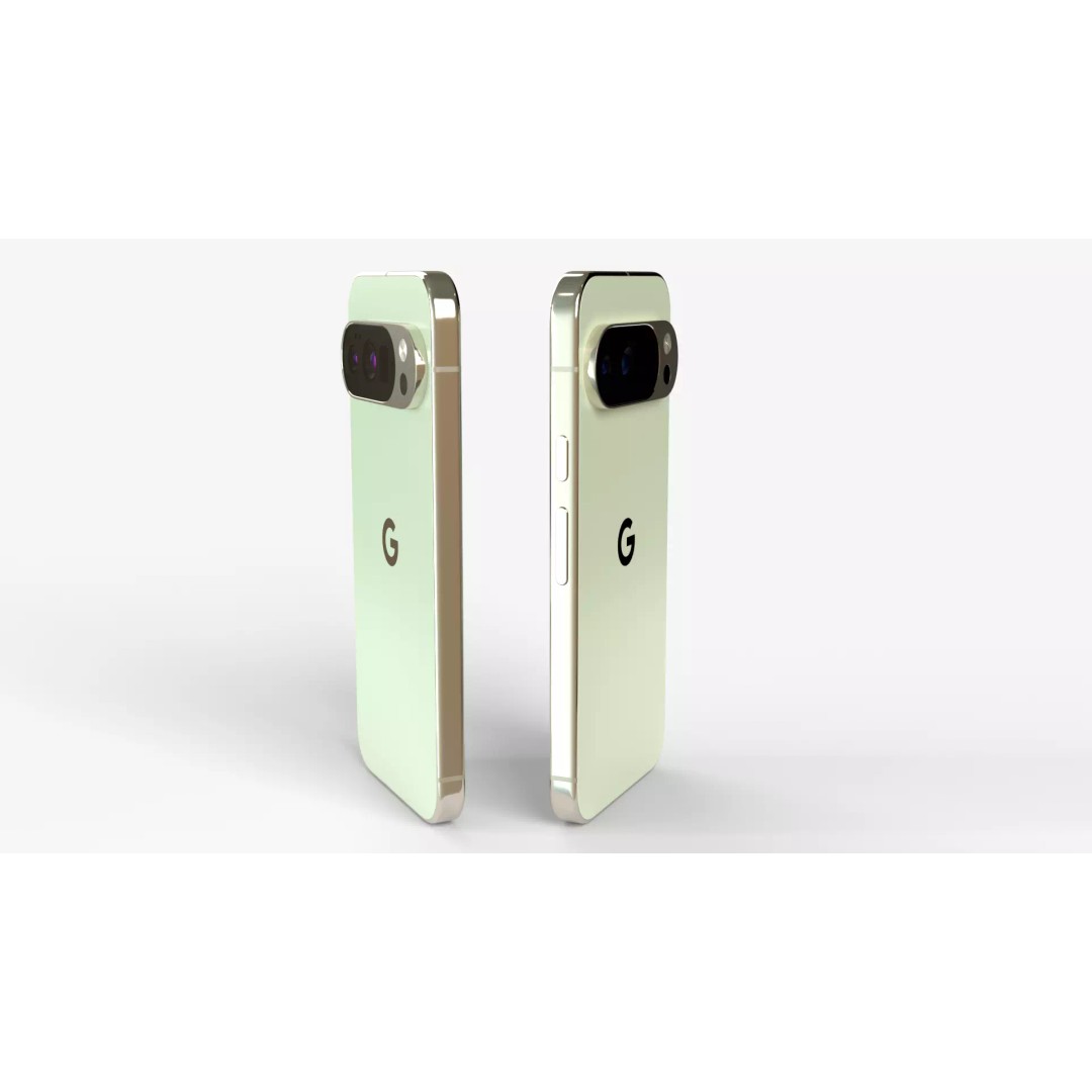 Google Pixel 10 Pro Jade 3D Model – High Poly PBR Phone Asset, FBX & OBJ - View 5