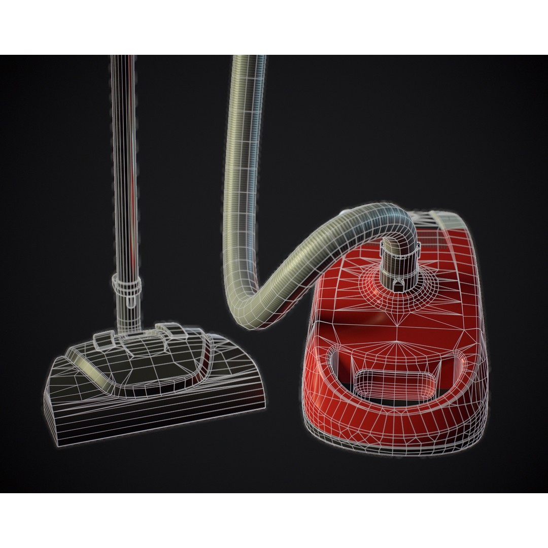 Vacuum Cleaner 3D Model – Low Poly PBR Asset for Games, FBX - View 10