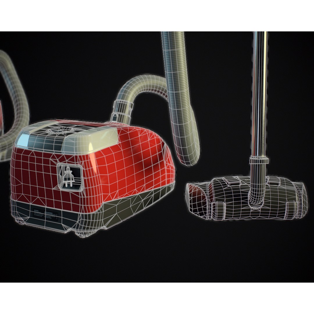 Vacuum Cleaner 3D Model – Low Poly PBR Asset for Games, FBX - View 11