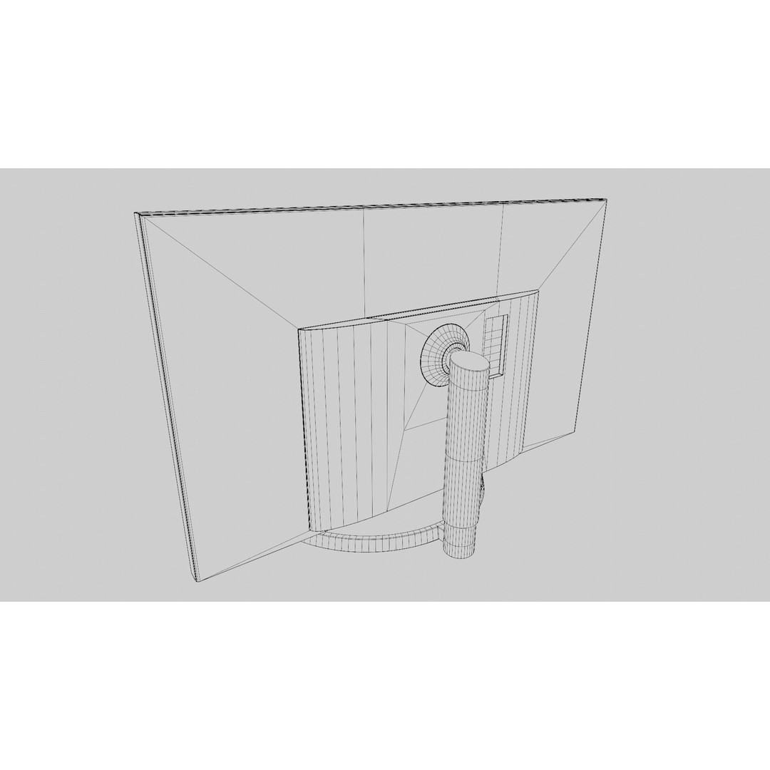 Computer Monitor 3D Model – Low Poly PBR Asset, FBX, OBJ, Blender