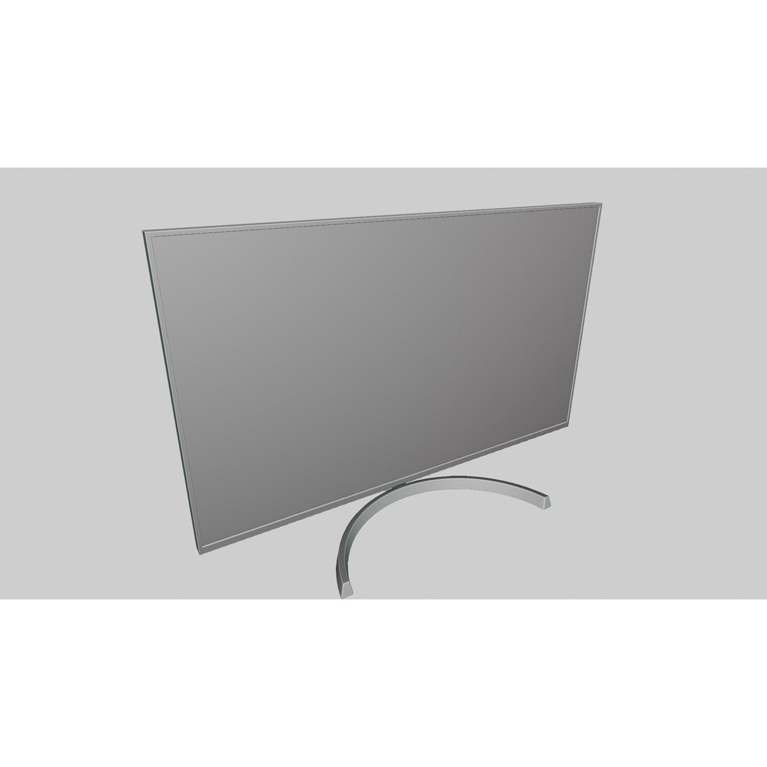 Computer Monitor 3D Model – Low Poly PBR Asset, FBX, OBJ, Blender - View 9