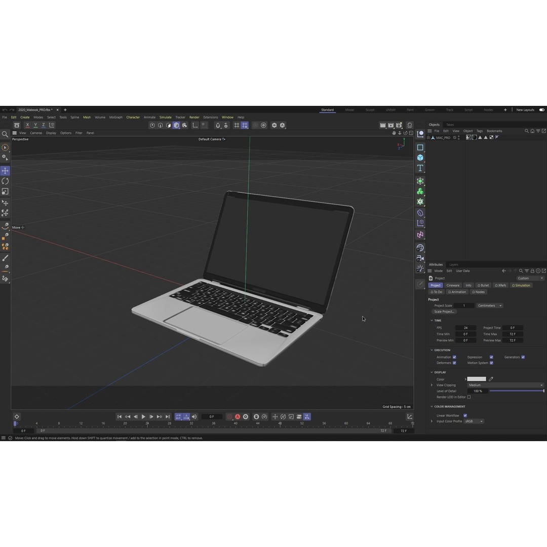2021 MacBook Pro 3D Model – Low Poly Game Asset, FBX, PBR Textures - View 13