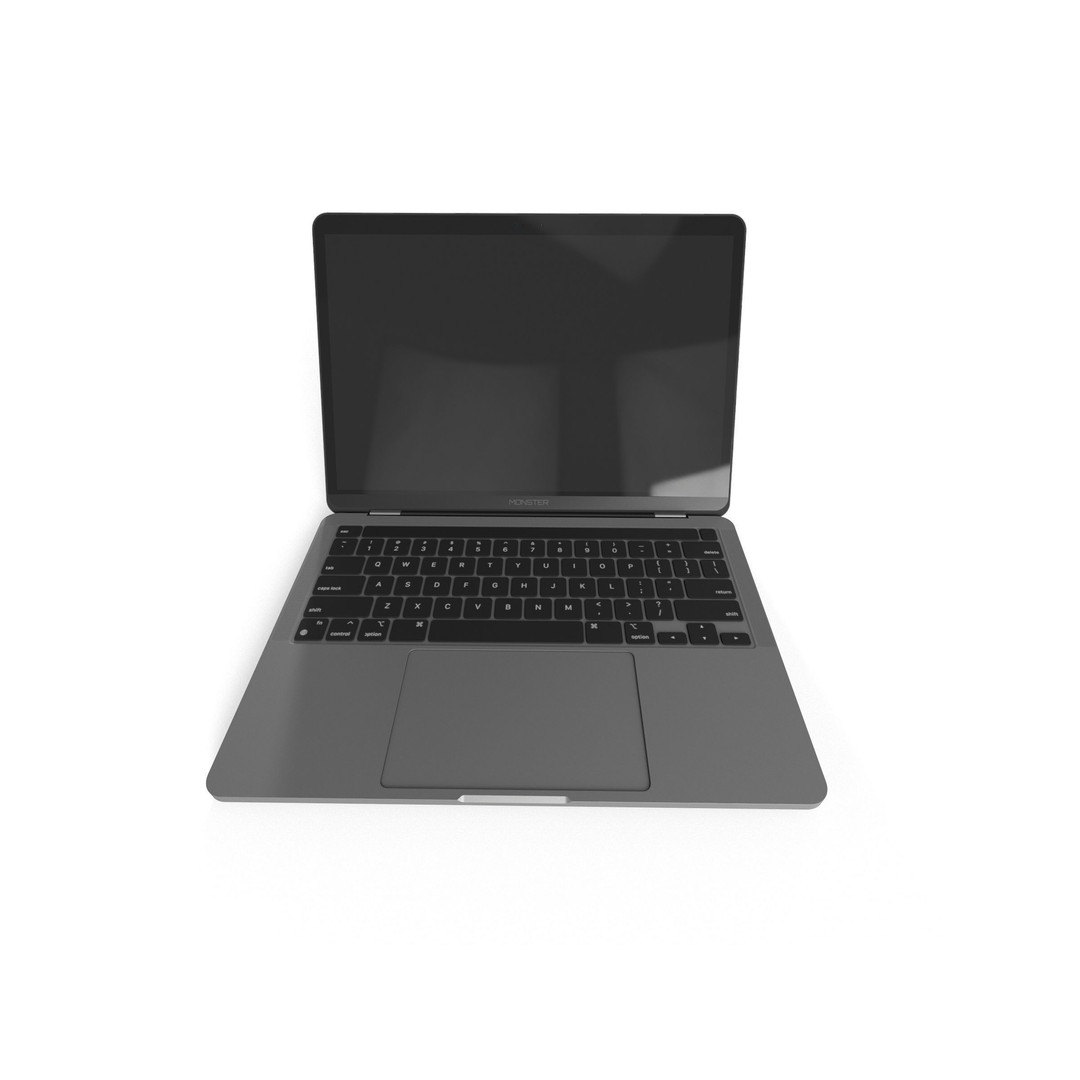 2021 MacBook Pro 3D Model – Low Poly Game Asset, FBX, PBR Textures - View 6