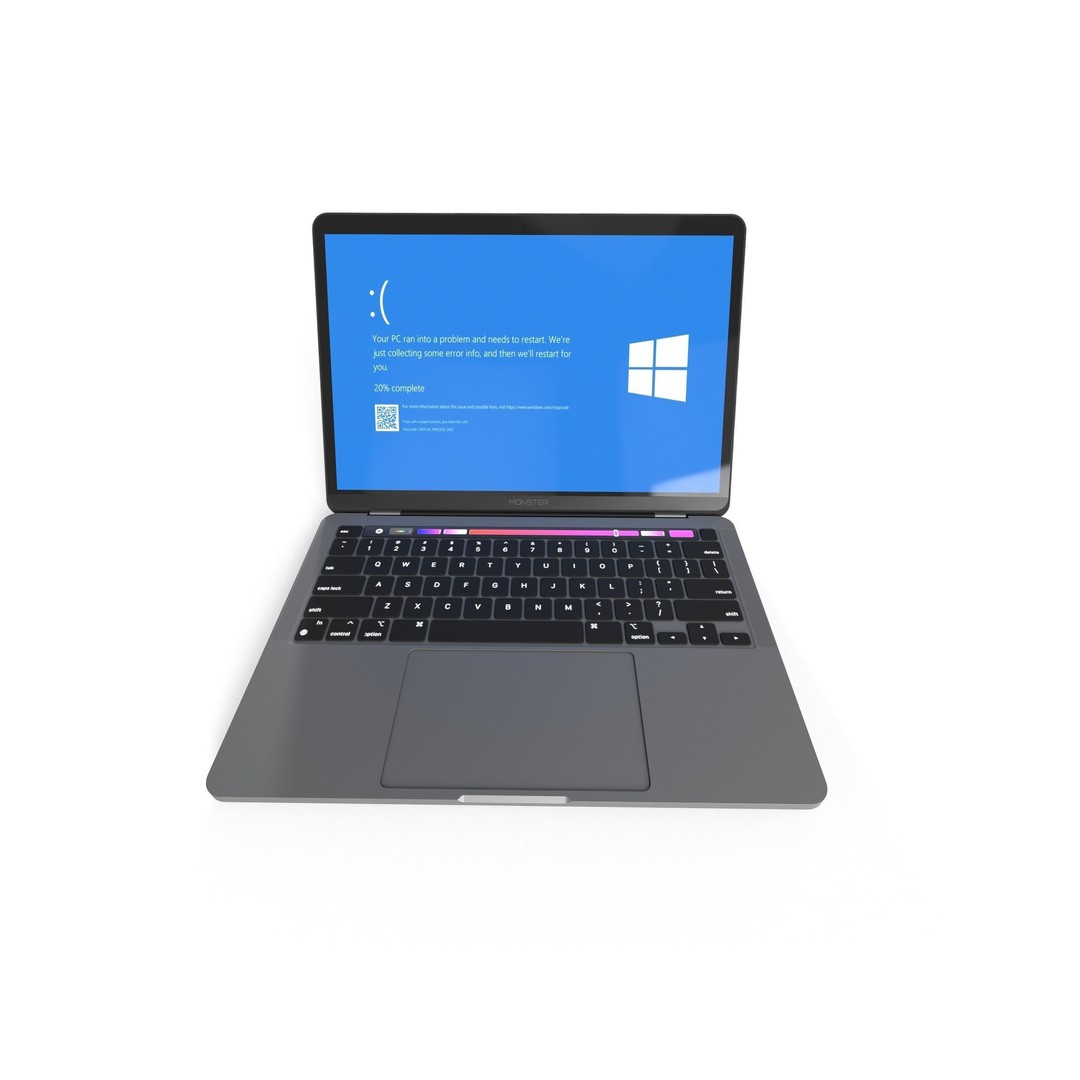 2021 MacBook Pro 3D Model – Low Poly Game Asset, FBX, PBR Textures - View 8