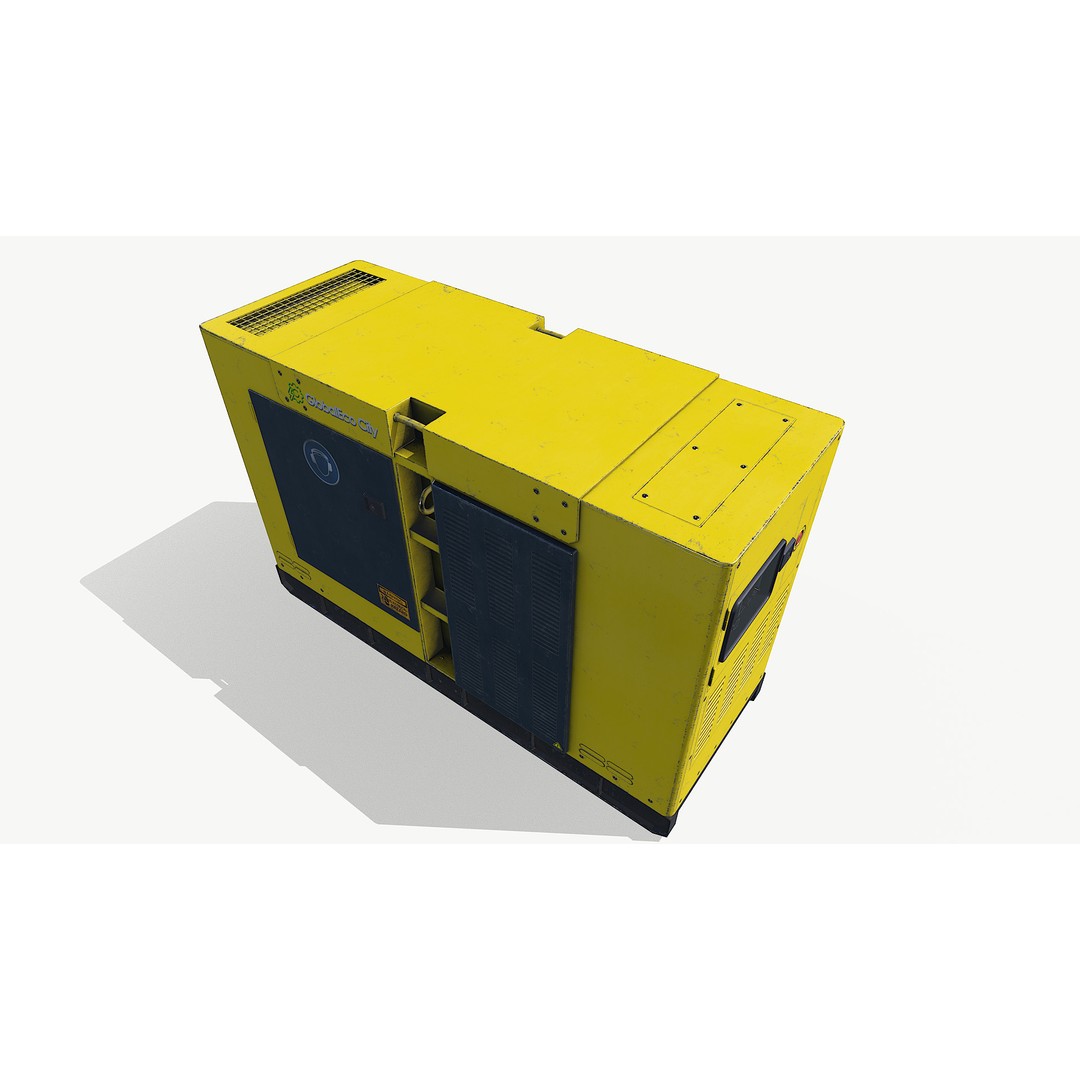 Diesel Generator 3D Model – Low Poly Game Asset, FBX and OBJ Formats - View 10