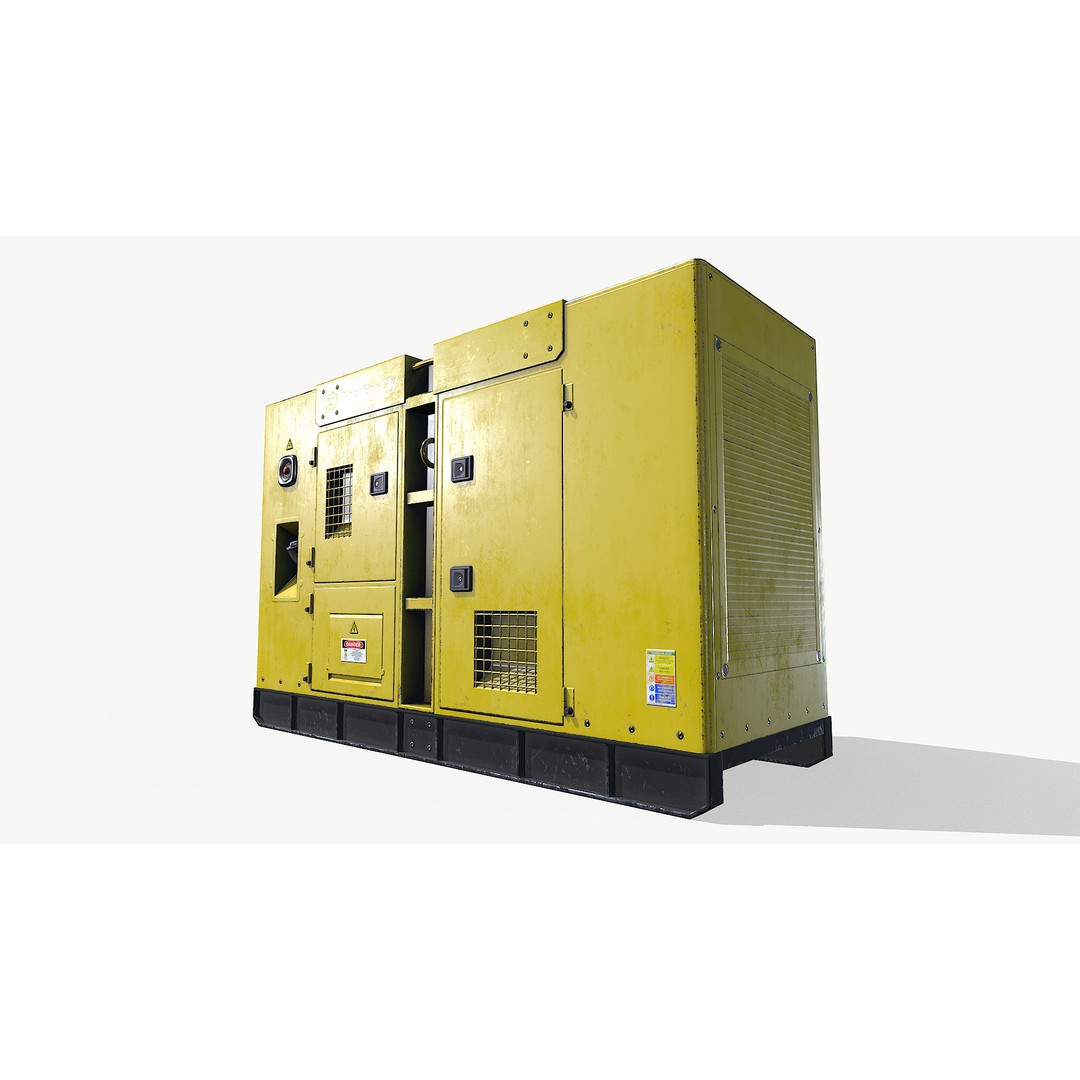 Diesel Generator 3D Model – Low Poly Game Asset, FBX and OBJ Formats - View 12