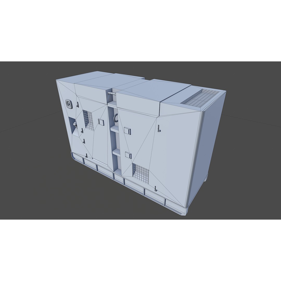 Diesel Generator 3D Model – Low Poly Game Asset, FBX and OBJ Formats - View 17