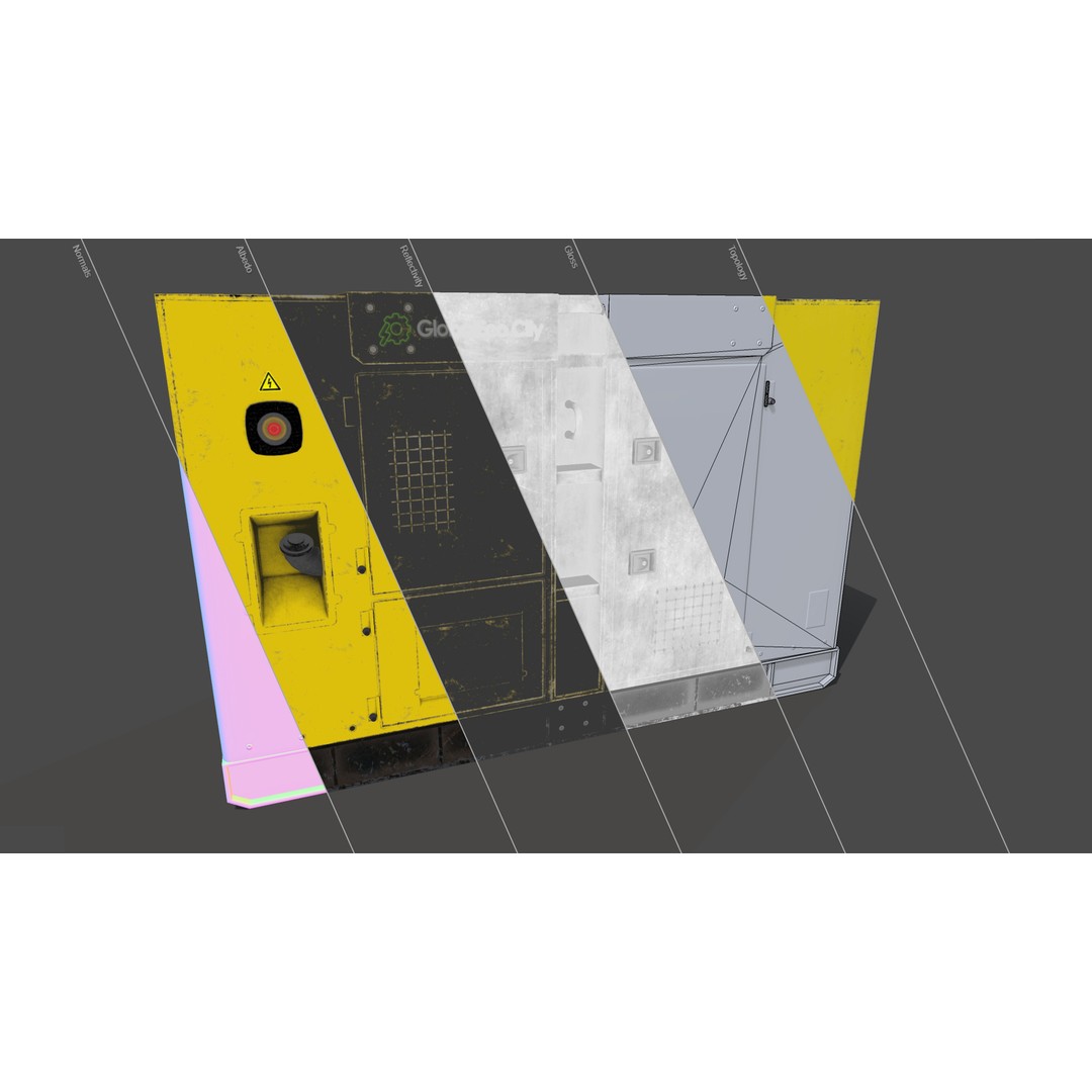 Diesel Generator 3D Model – Low Poly Game Asset, FBX and OBJ Formats - View 27