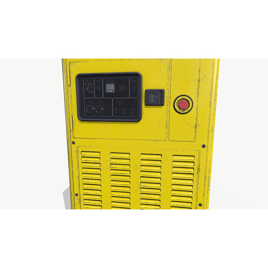 Diesel Generator 3D Model – Low Poly Game Asset, FBX and OBJ Formats - View 9
