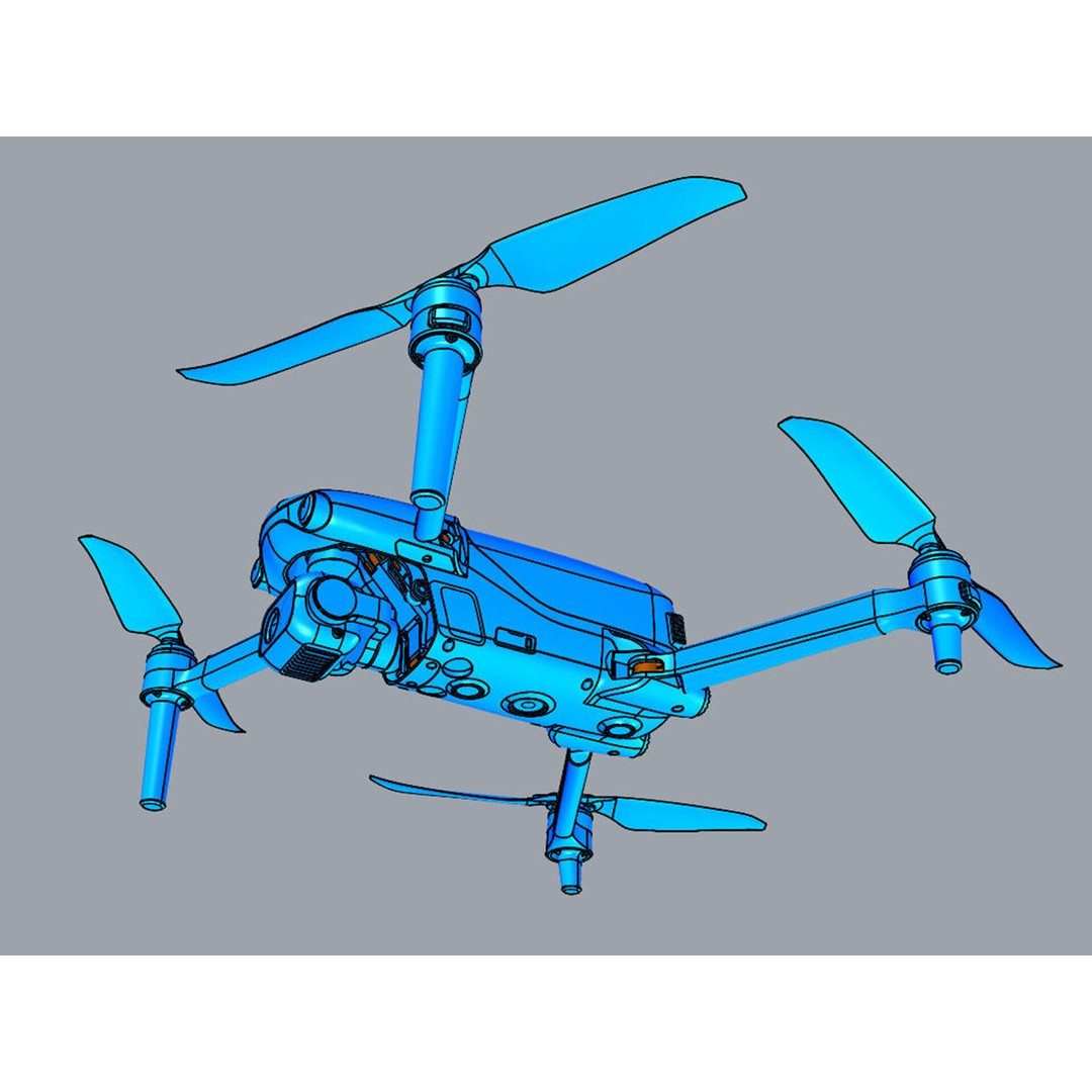 Autel Robotics EVO Lite 3D Model – PBR Textures, FBX, OBJ, Game Asset - View 21