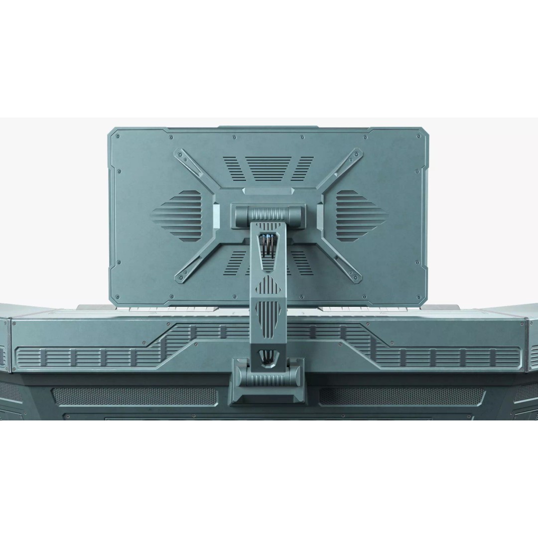 Sci-Fi Control Console 3D Model – Low Poly Command Desk, Game Ready - View 11