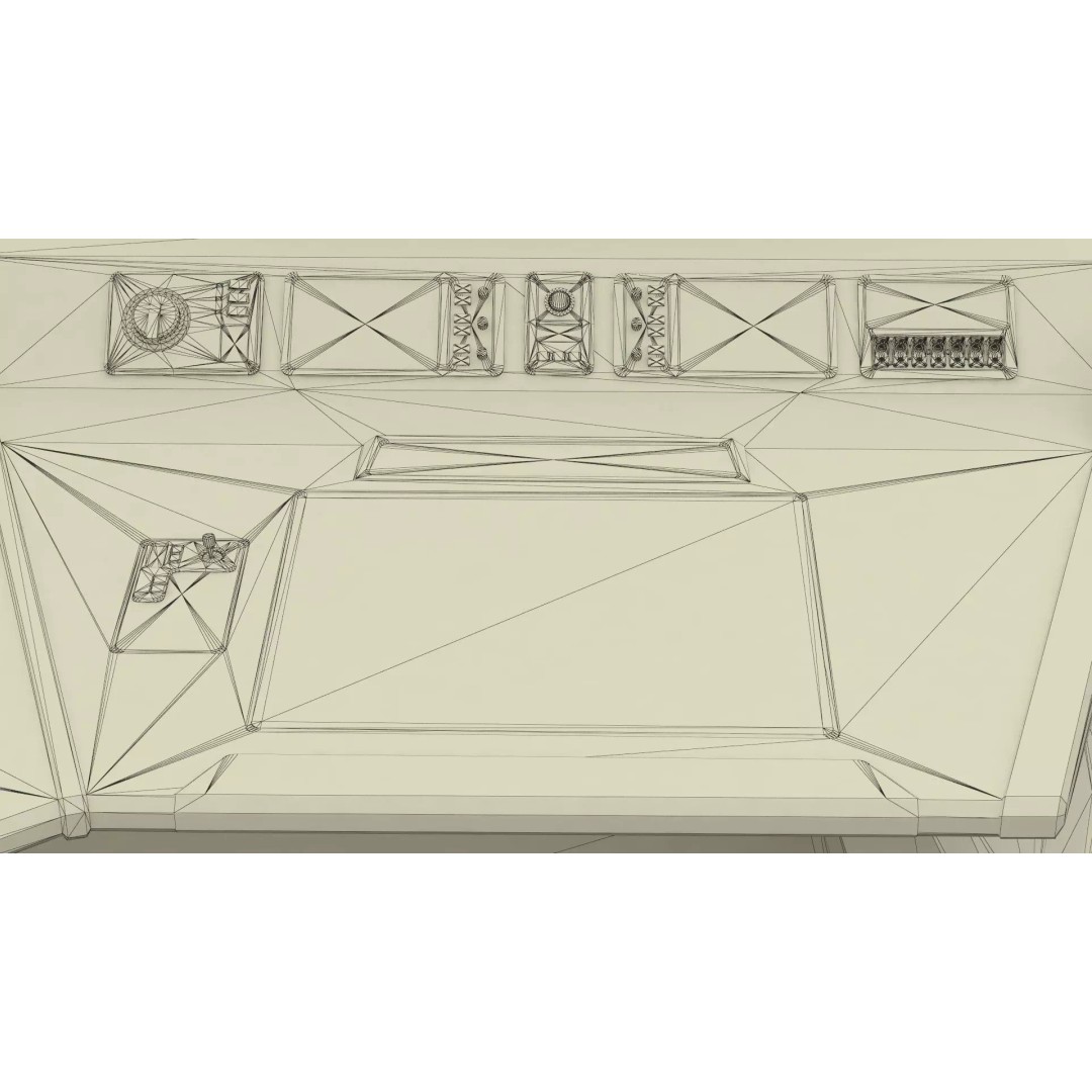 Sci-Fi Control Console 3D Model – Low Poly Command Desk, Game Ready - View 27