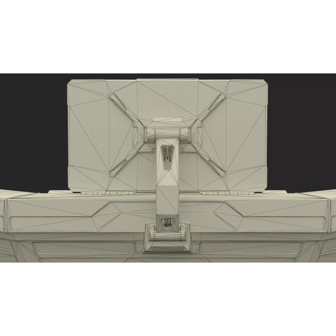 Sci-Fi Control Console 3D Model – Low Poly Command Desk, Game Ready - View 32