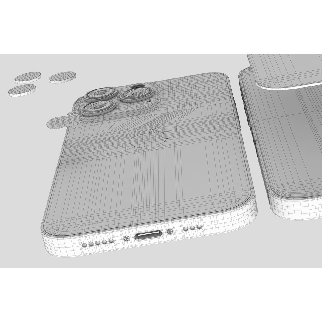 Apple iPhone 13 3D Model – Realistic Game-Ready Asset, FBX, OBJ - View 15