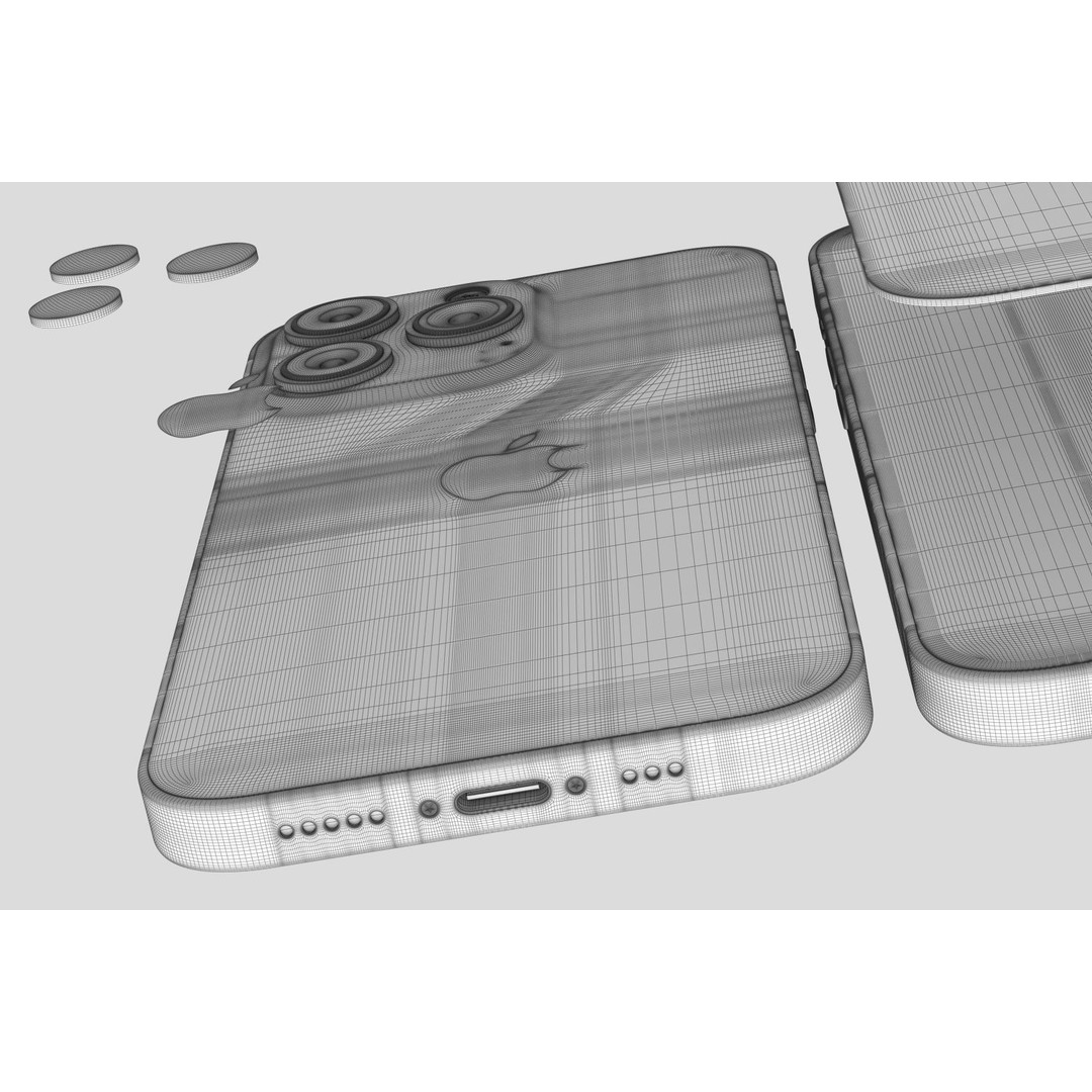 Apple iPhone 13 3D Model – Realistic Game-Ready Asset, FBX, OBJ - View 16