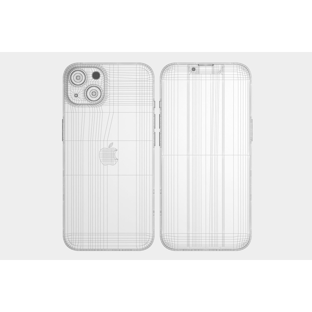 Apple iPhone 13 3D Model – Realistic Game-Ready Asset, FBX, OBJ - View 32