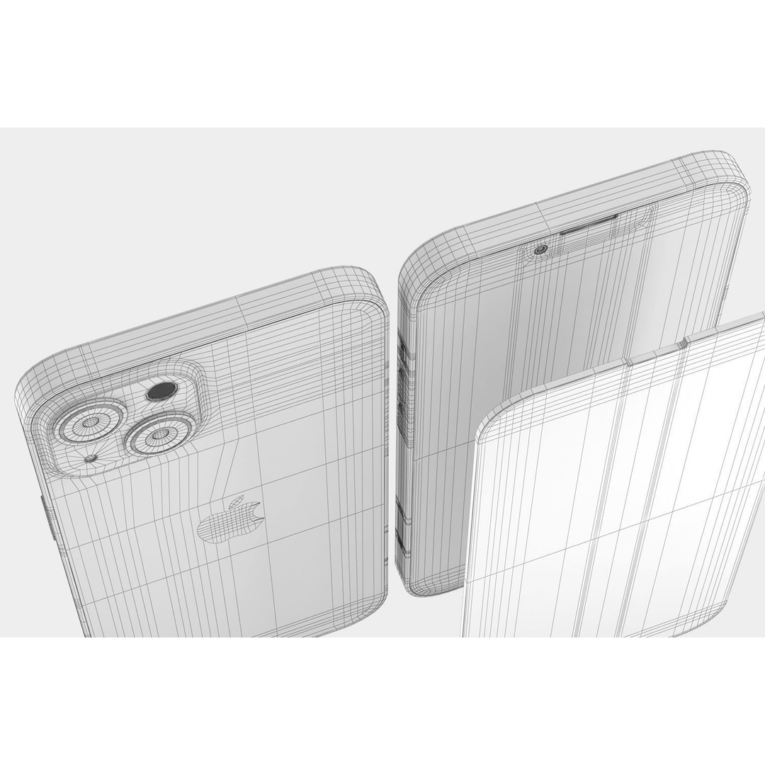 Apple iPhone 13 3D Model – Realistic Game-Ready Asset, FBX, OBJ - View 34