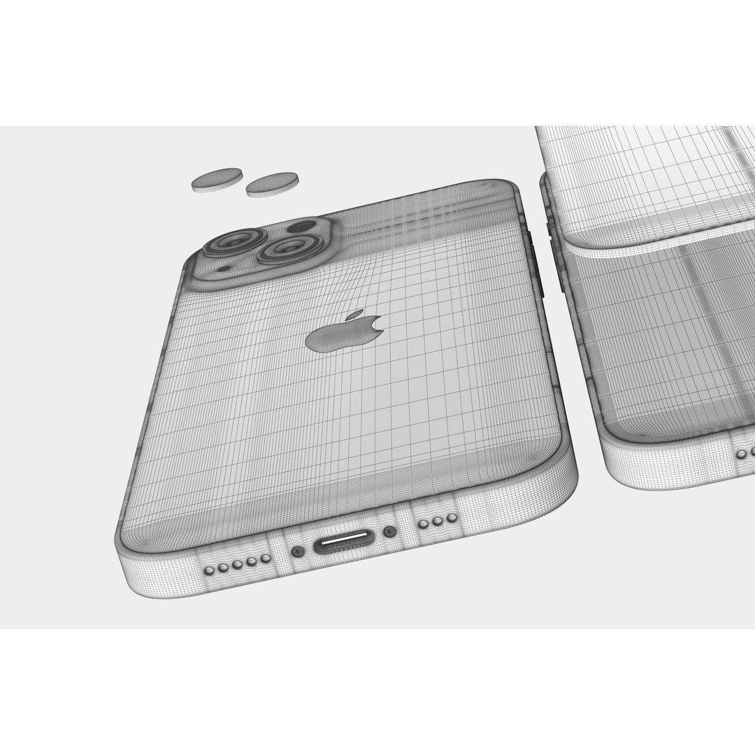 Apple iPhone 13 3D Model – Realistic Game-Ready Asset, FBX, OBJ - View 37