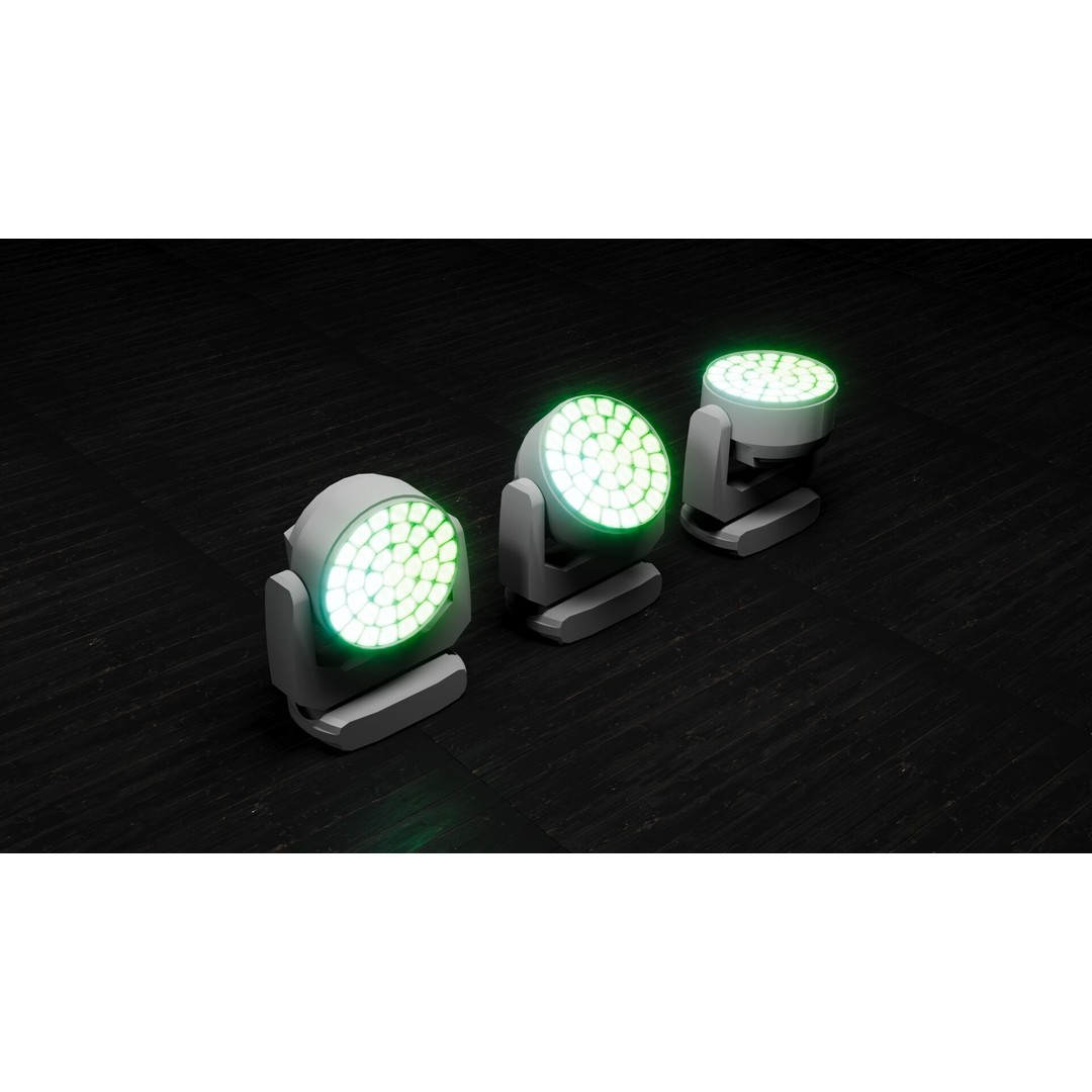 Moving Head Stage Light 3D Model – Low Poly Game Asset, FBX - View 3