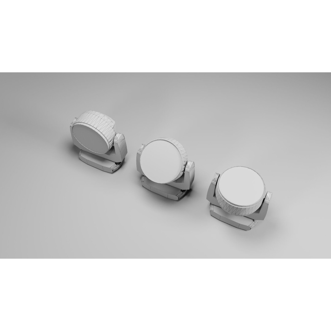 Moving Head Stage Light 3D Model – Low Poly Game Asset, FBX - View 7