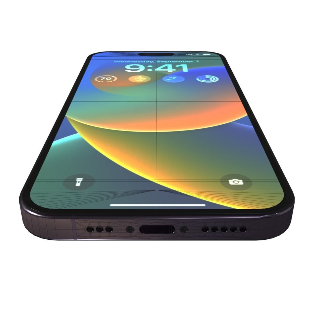 iPhone 14 Pro 3D Model – Low Poly PBR Game Asset, FBX