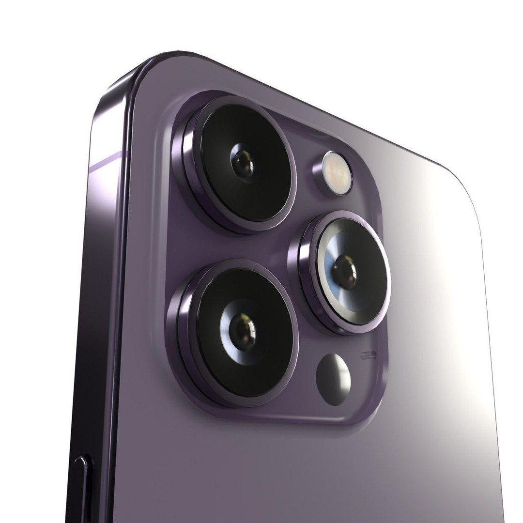 iPhone 14 Pro 3D Model – Low Poly PBR Game Asset, FBX - View 5