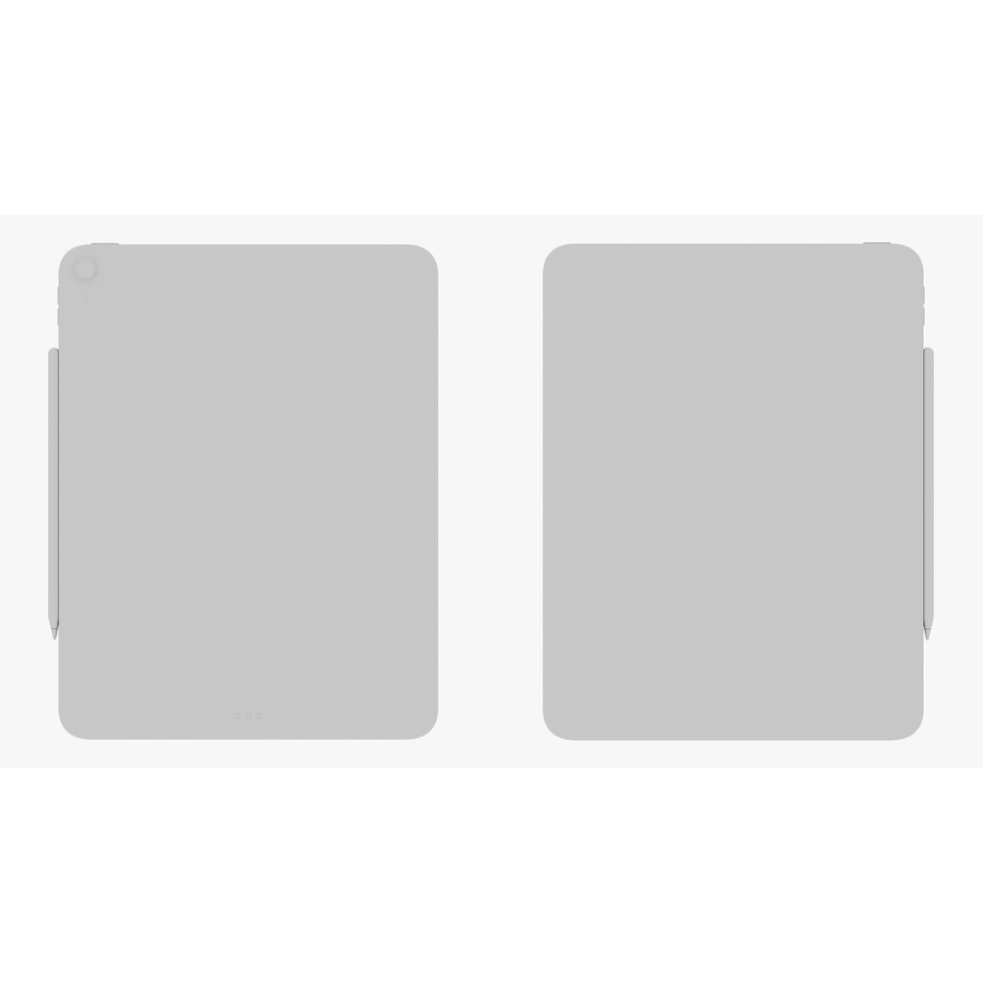 Apple iPad Air 3D Model – Detailed Blue M2 Collection, PBR Textures - View 23