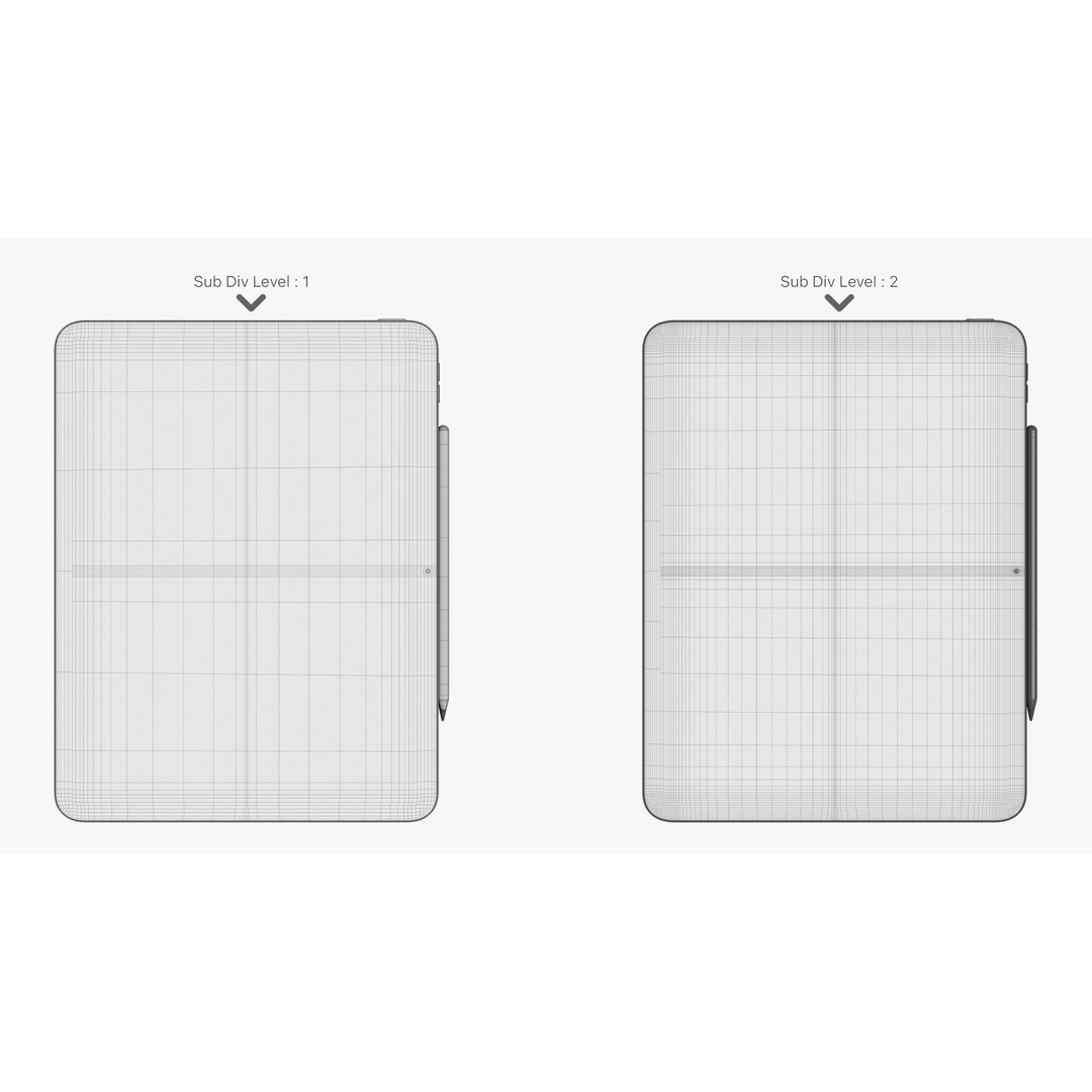 Apple iPad Air 3D Model – Detailed Blue M2 Collection, PBR Textures - View 29