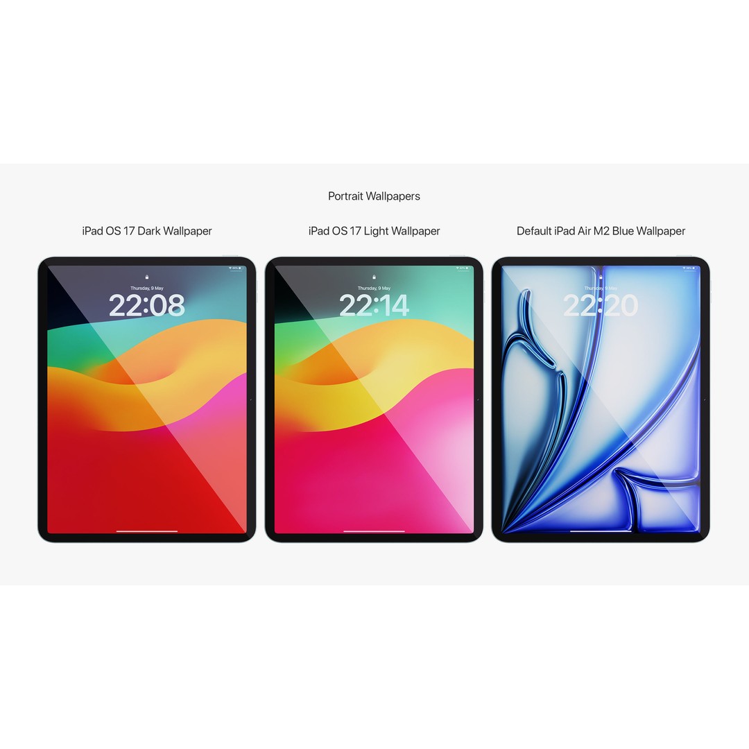 Apple iPad Air 3D Model – Detailed Blue M2 Collection, PBR Textures - View 5