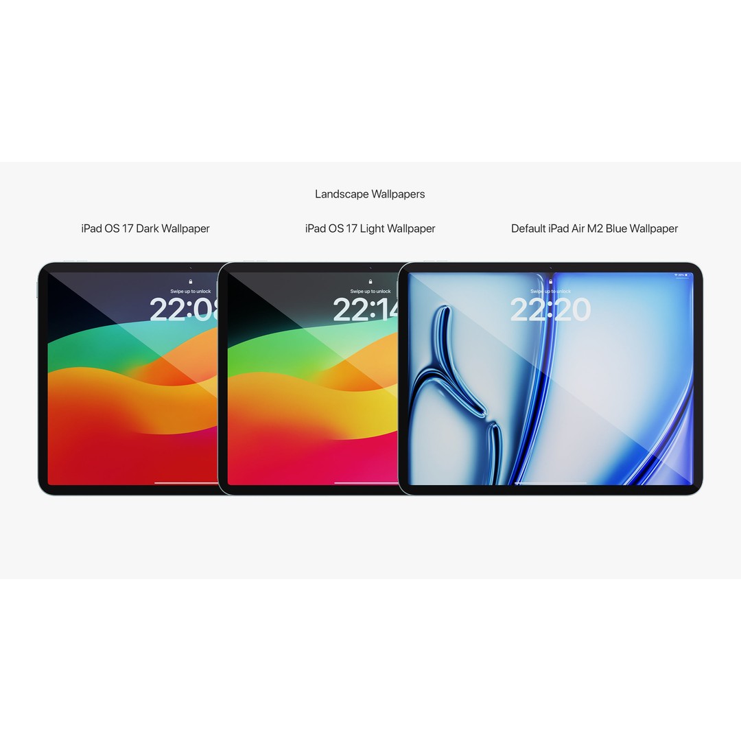 Apple iPad Air 3D Model – Detailed Blue M2 Collection, PBR Textures - View 7