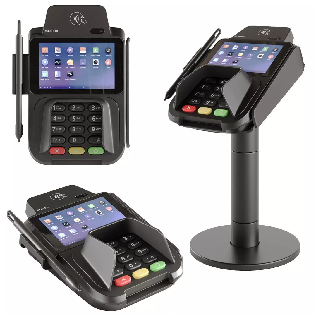 SUNMI Cash Register Equipment 3D Model – PBR Textured, FBX & OBJ - View 4