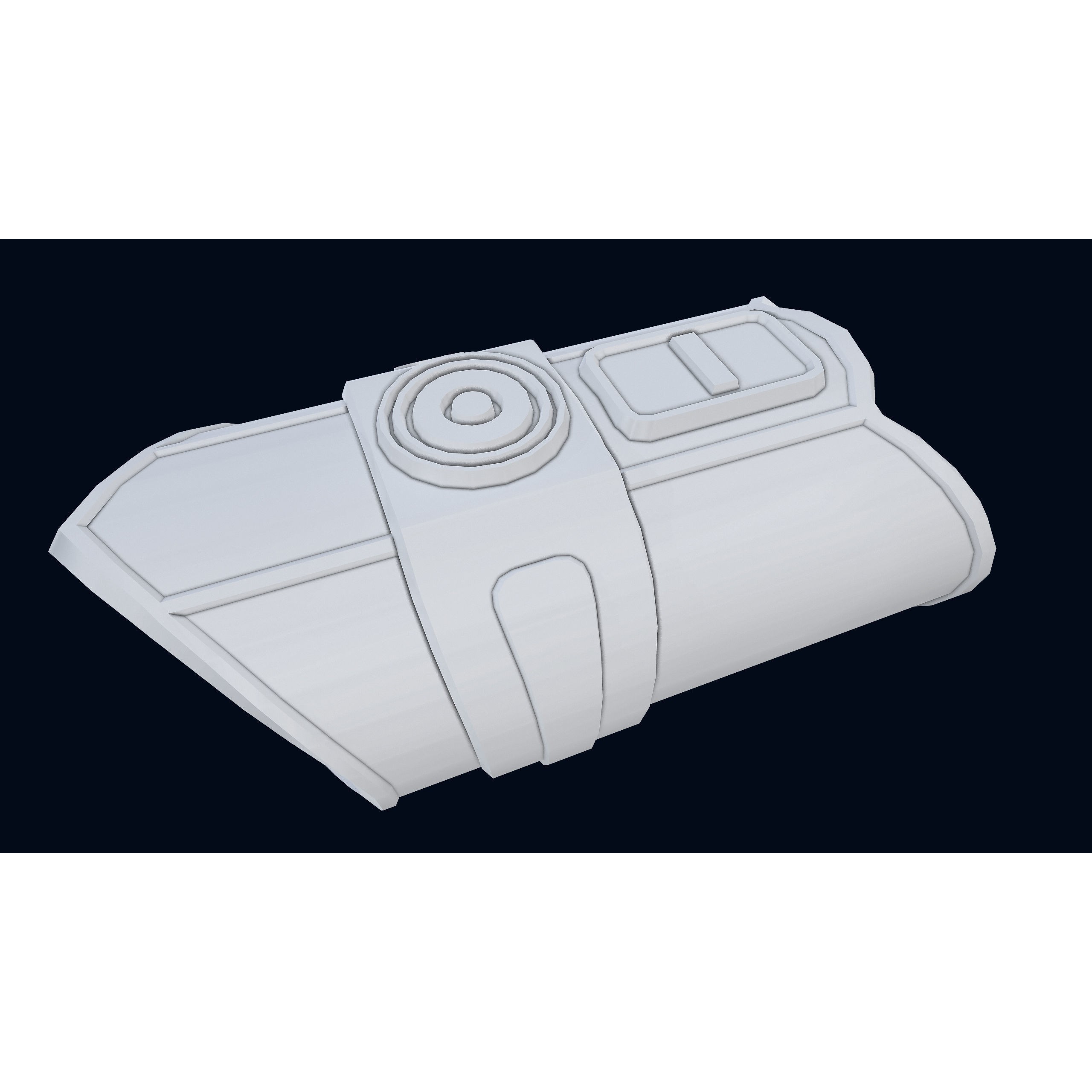 Sci-Fi Wristband Base Mesh - Game-Ready 3D Model - View 3