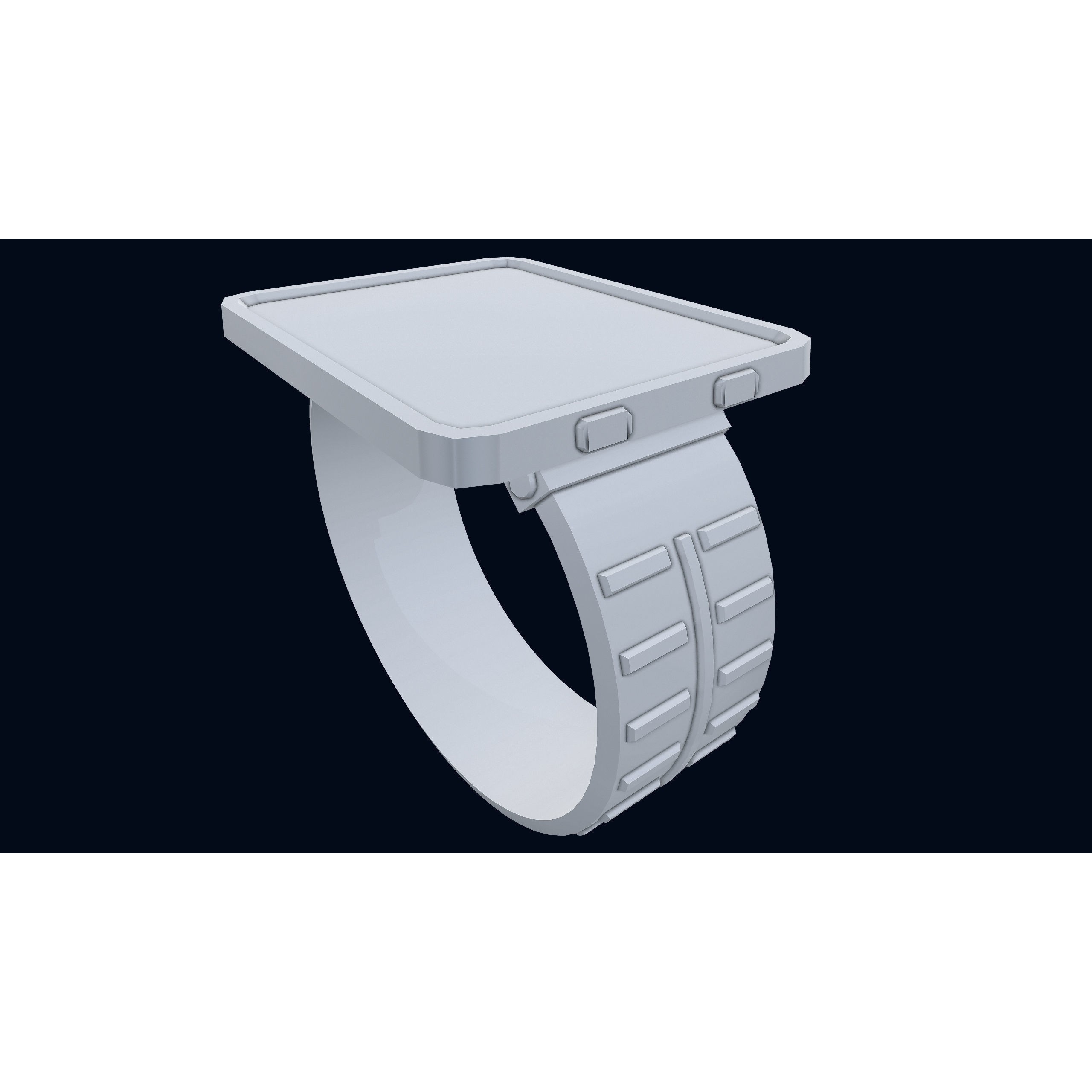 Sci-Fi Wristband Base Mesh - Game-Ready 3D Model - View 7