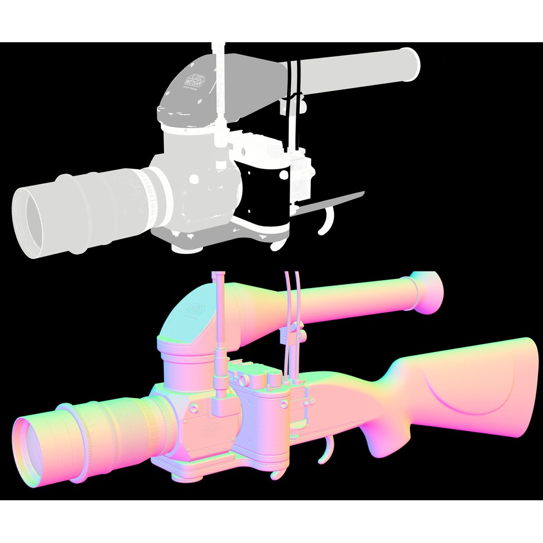 PhotoGun Camera 3D Model – Low Poly Game-Ready Asset, FBX, OBJ