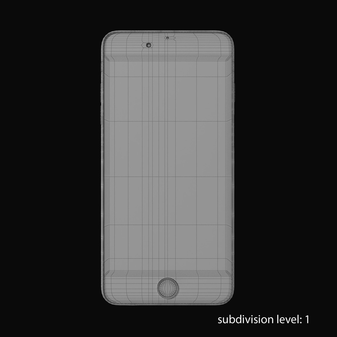 Apple iPhone 6 Plus 3D Model – Low Poly Game-Ready Asset, FBX, OBJ - View 32