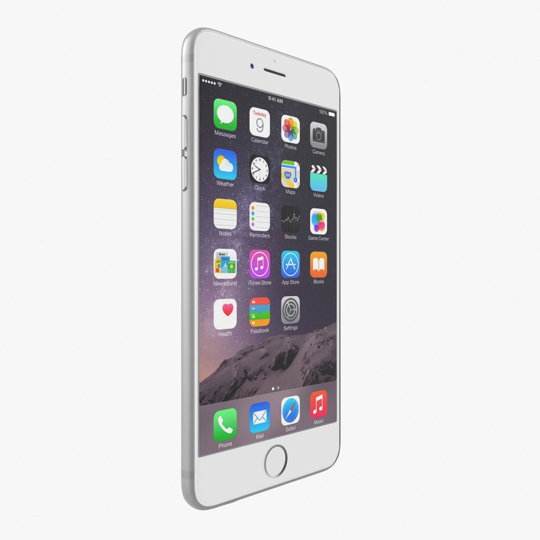Apple iPhone 6 Plus 3D Model – Low Poly Game-Ready Asset, FBX, OBJ - View 7