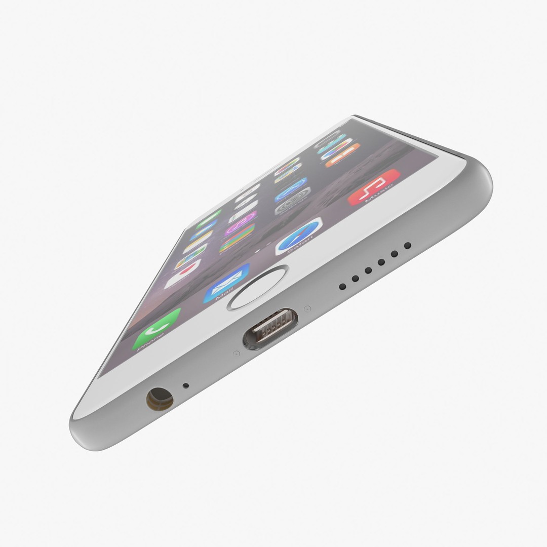 Apple iPhone 6 Plus 3D Model – Low Poly Game-Ready Asset, FBX, OBJ - View 9