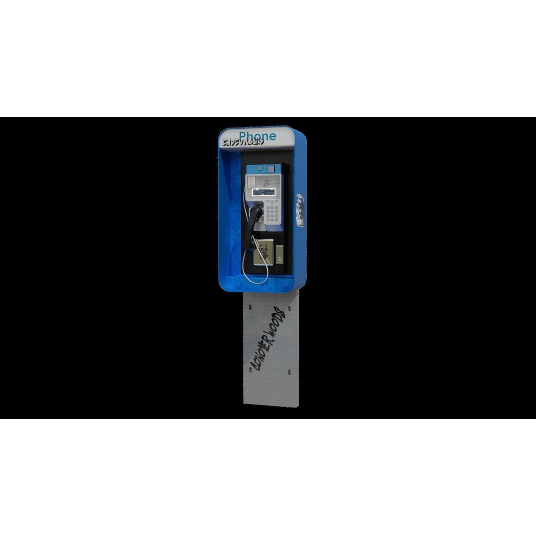 Payphone 3D Model – Low Poly Architectural Street Asset, FBX - View 17