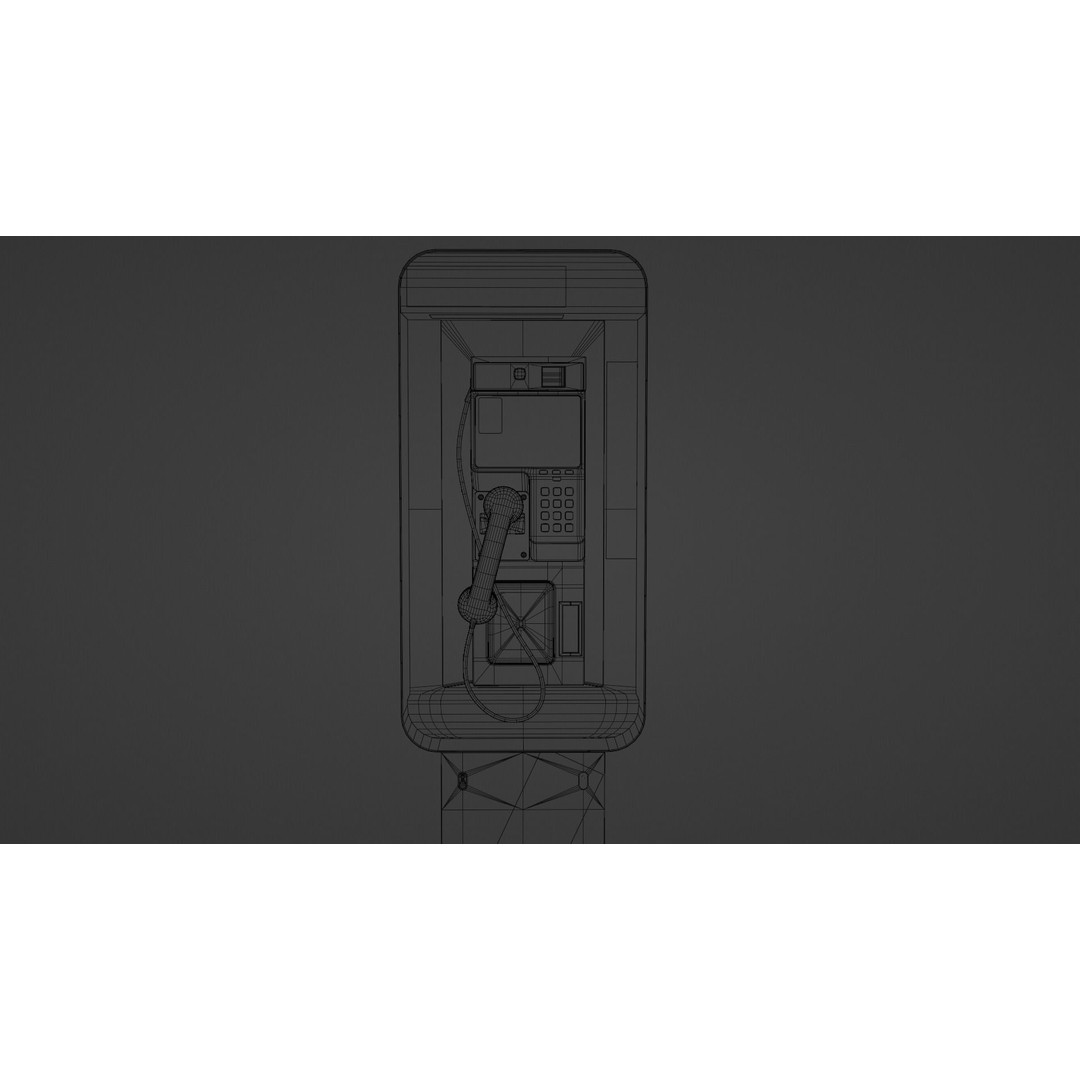 Payphone 3D Model – Low Poly Architectural Street Asset, FBX - View 21