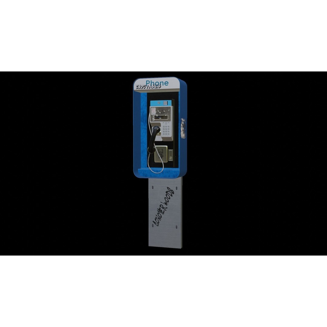 Payphone 3D Model – Low Poly Architectural Street Asset, FBX - View 22