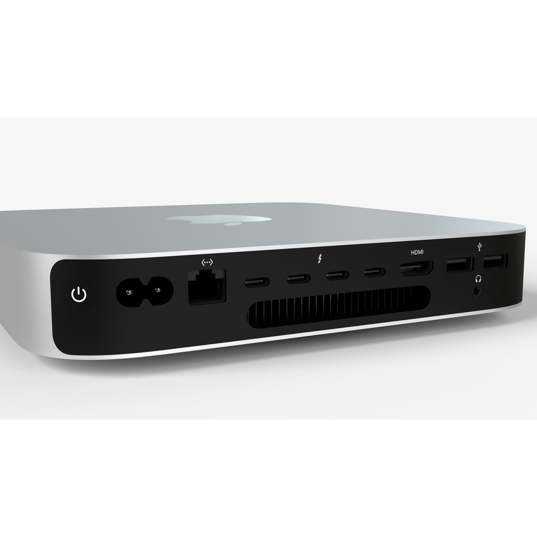 Apple Mac Mini M2 Pro 3D Model – High Poly PBR Asset, FBX, OBJ, Blender - View 8