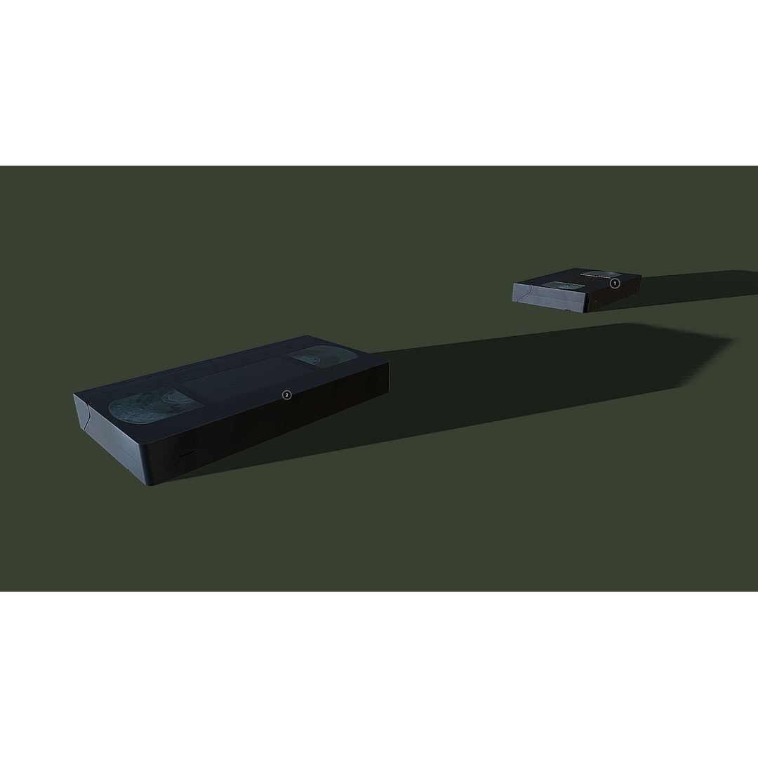 VHS 3D Model – Low Poly Game Asset, FBX, PBR Textures - View 8
